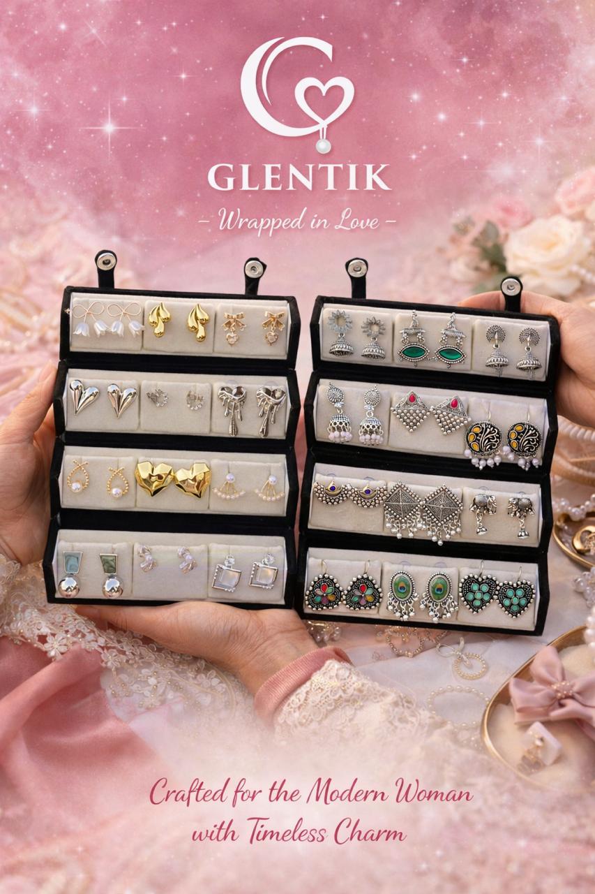 GLENTIK-Wrapped in Love❤️. Earring Gift Set For Women. Valentine’s Day Gift for Girlfriend. Best Gifting Options for Woman, Female, Wife, Girlfriend, Sister & Mother