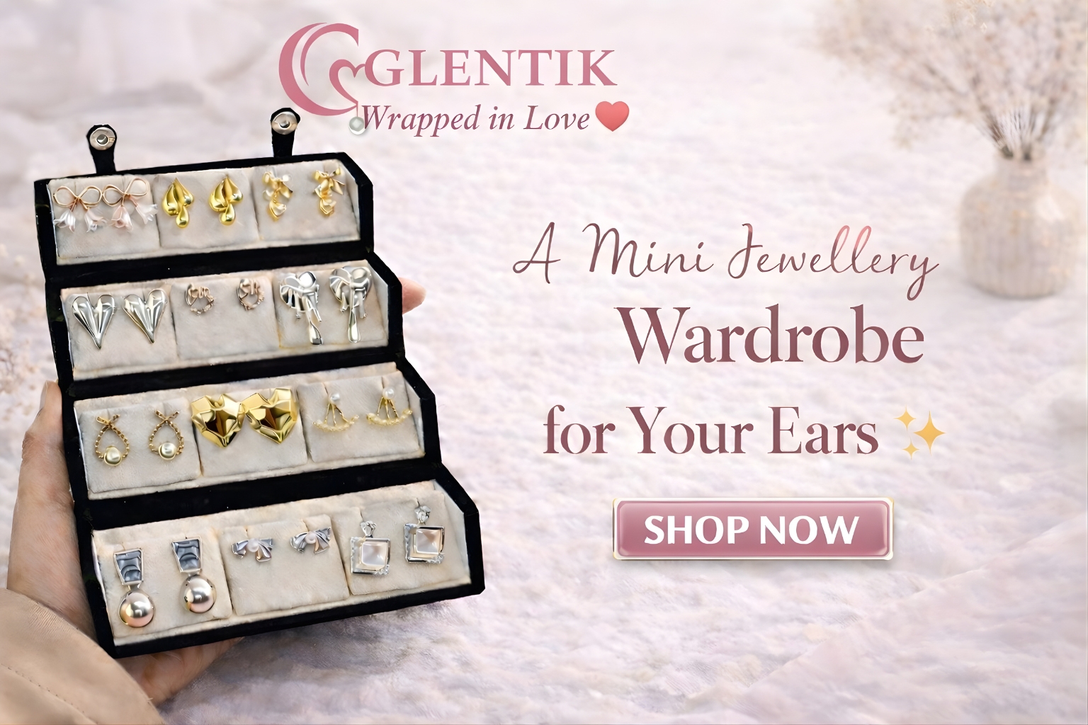 GLENTIK – Wrapped in Love ❤️. 12 Pair Oxidised Earring Gift Set Affordable. Perfect for Gifting.