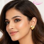 Golden Heart Studs Earrings. GLENTIK – Wrapped in Love ❤️.