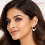 Golden Studs Earrings With Pearl. GLENTIK – Wrapped in Love ❤️.