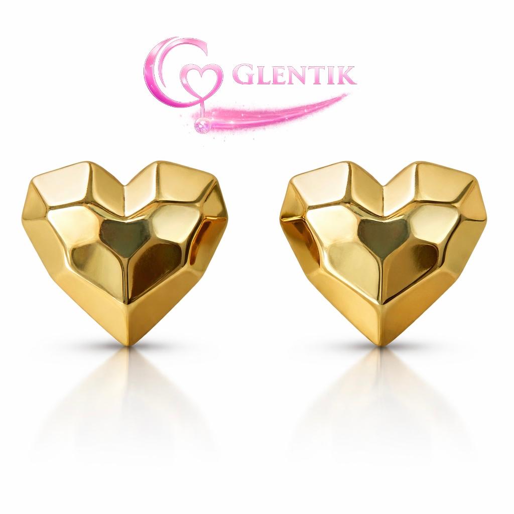 Golden Heart Studs Earrings. GLENTIK – Wrapped in Love ❤️. Golden Heart Studs Earrings. GLENTIK – Wrapped in Love ❤️.