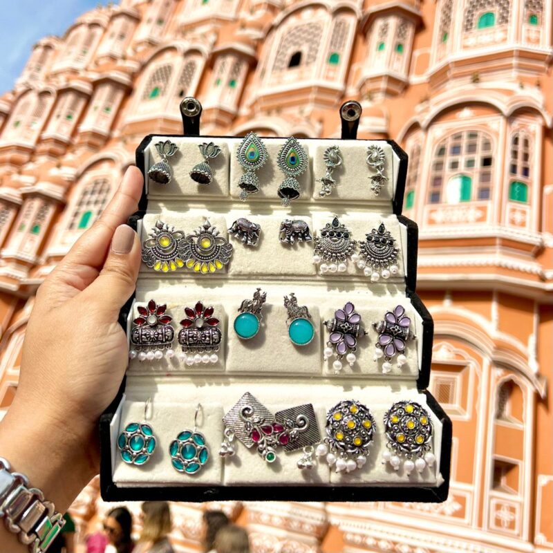 GLENTIK – Wrapped in Love ❤️. 12 Pair Oxidised Earring Gift Set Affordable. Perfect for Gifting.