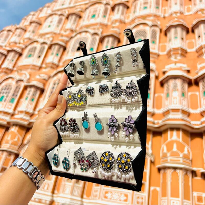 GLENTIK – Wrapped in Love ❤️. 12 Pair Oxidised Earring Gift Set Affordable. Perfect for Gifting.